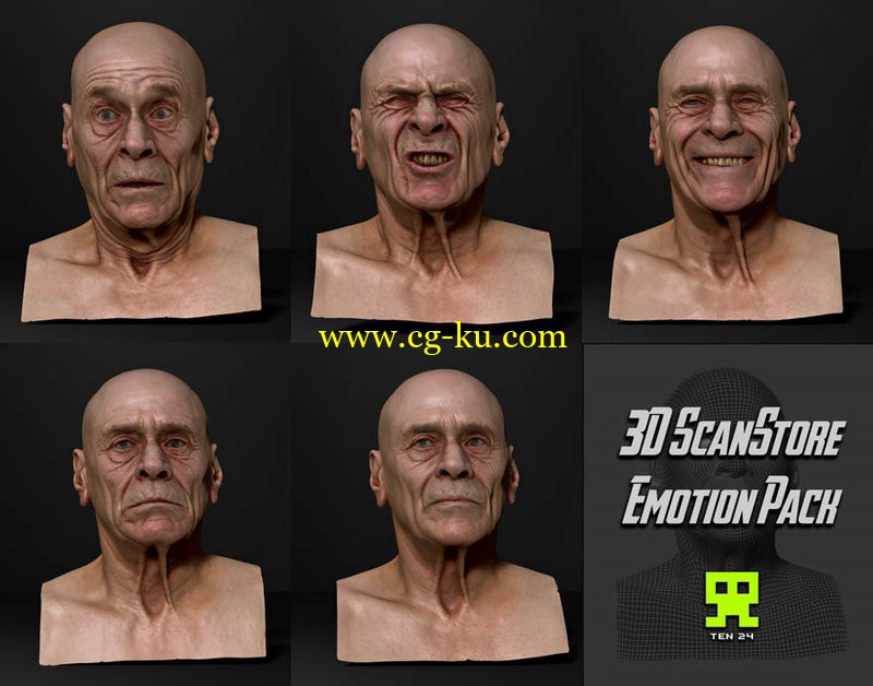 Ten24 3D Scan Store - Expressions Pack的图片1