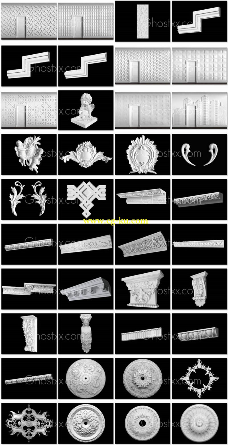 Dikart Decorative Gypsum 3D Models的图片2