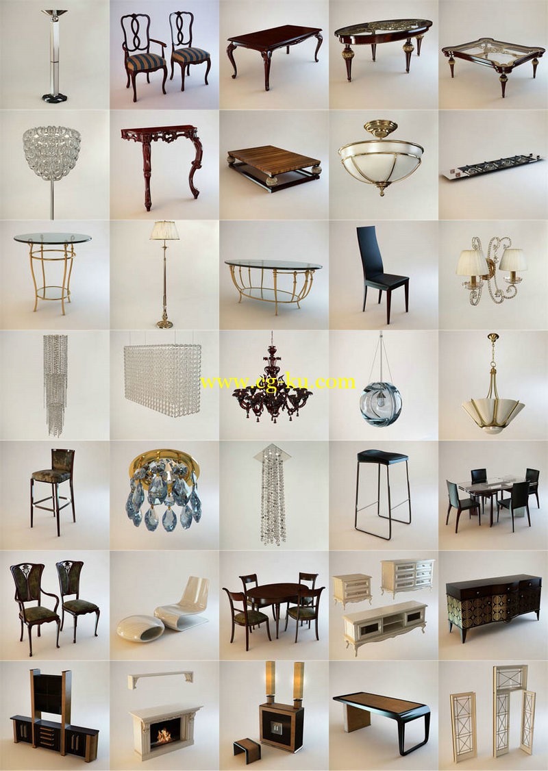 Vargov - 3D models Furniture Collections的图片3