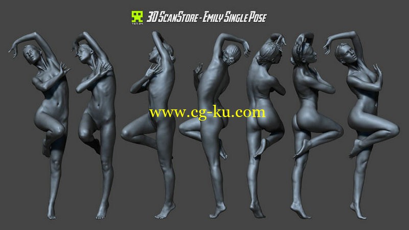 3D Scan Store - Emily Single Pose的图片1