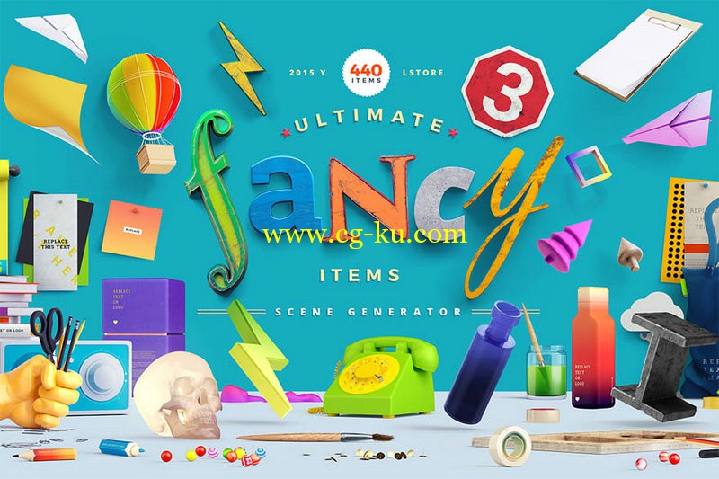 Creative Market - Fancy Items Scene Generator v3.0的图片1