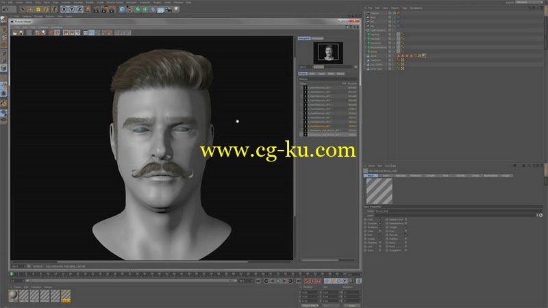 Cineversity - Mens Hairstyles and Mustaches with Cinema 4D的图片1