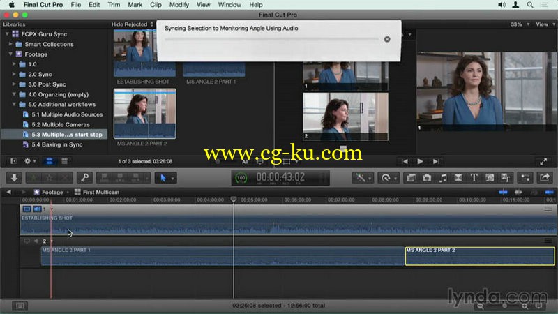 Lynda - Final Cut Pro X Guru - Sync Sound Workflow的图片1