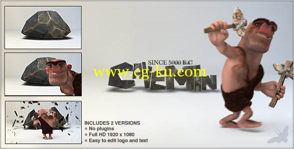 videohive - caveman logo的图片1