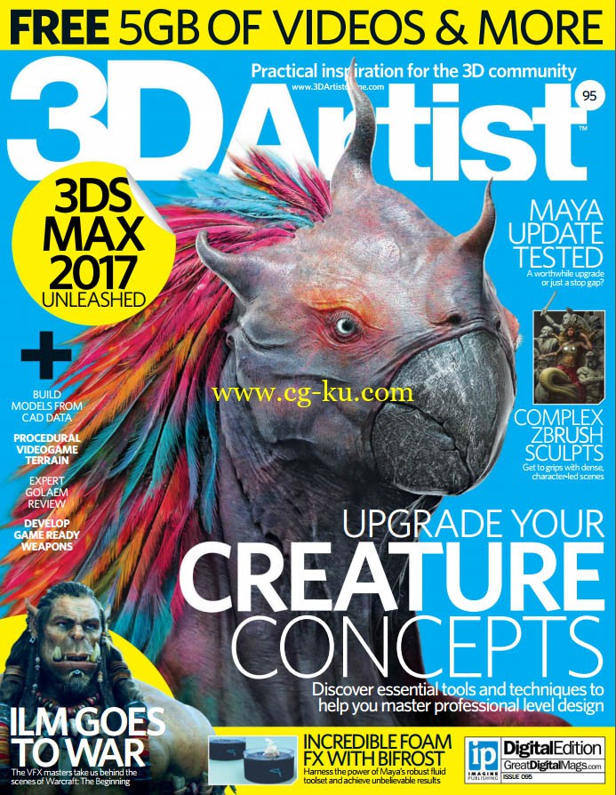 3D Artist Issue 95 2016 + dvd的图片1