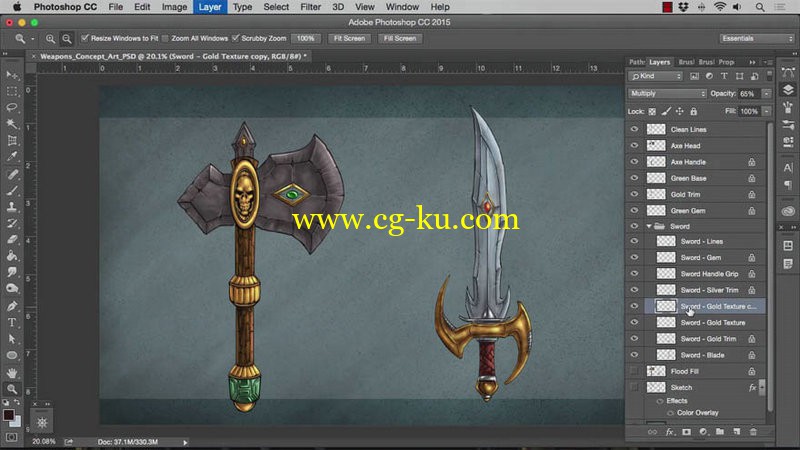 TutsPlus - How to Create Weapons for Concept Art in Photoshop的图片1