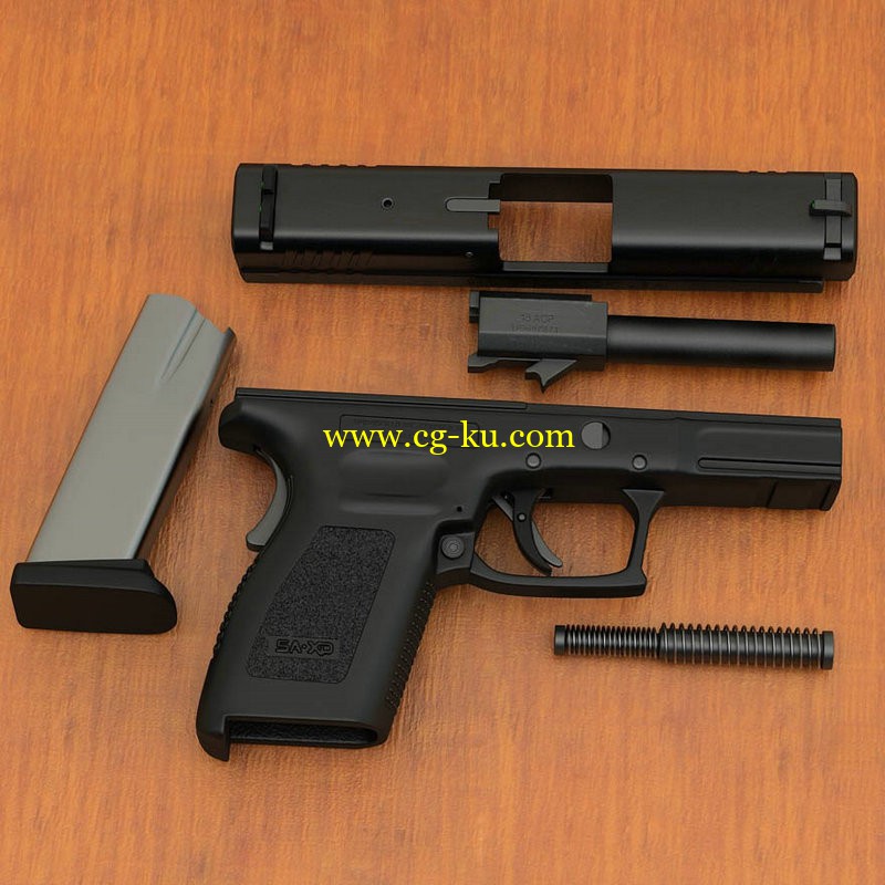 Turbosquid Springfield XD  45ACP Compact 591556的图片1