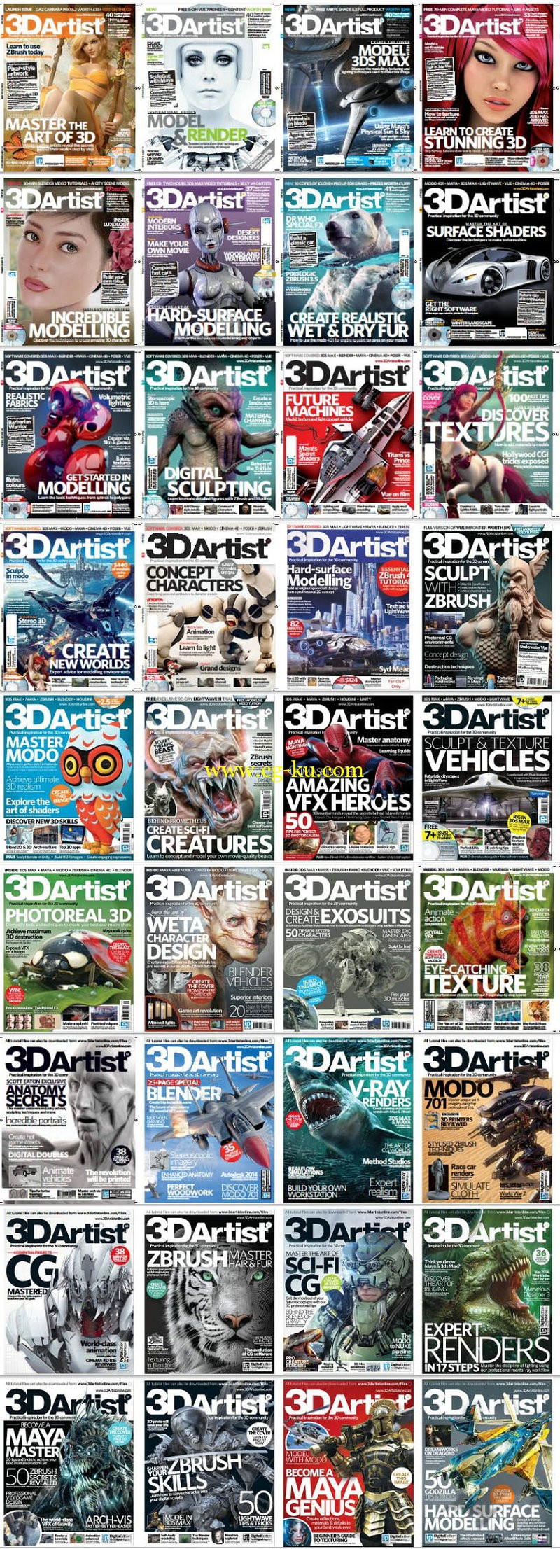 3D Artist 杂志2009-2015年合集72本的图片1