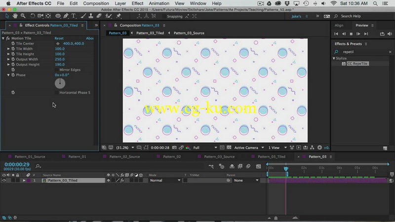 SkillShare - Repeating Patterns in After Effects的图片1