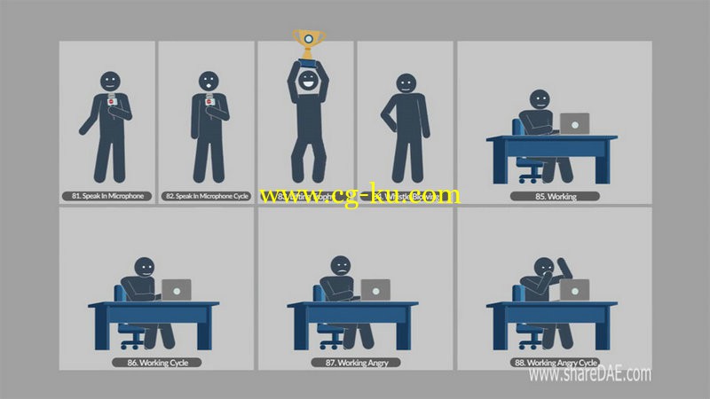 videohive - 13881995 pictogram character kit的图片1