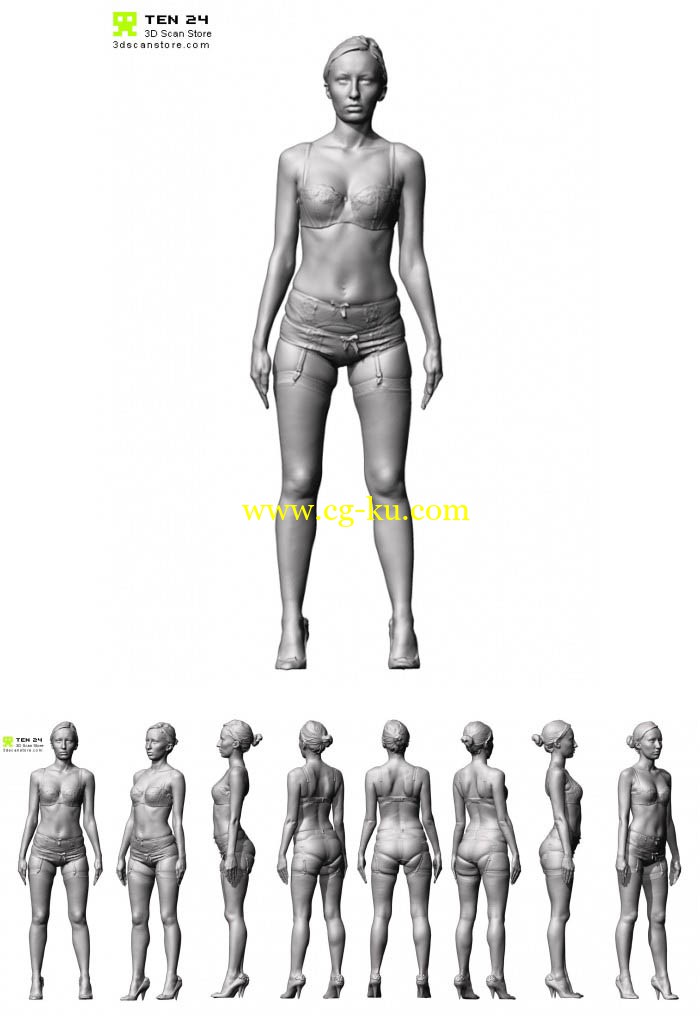 3D Scan Store - a young adult female的图片1