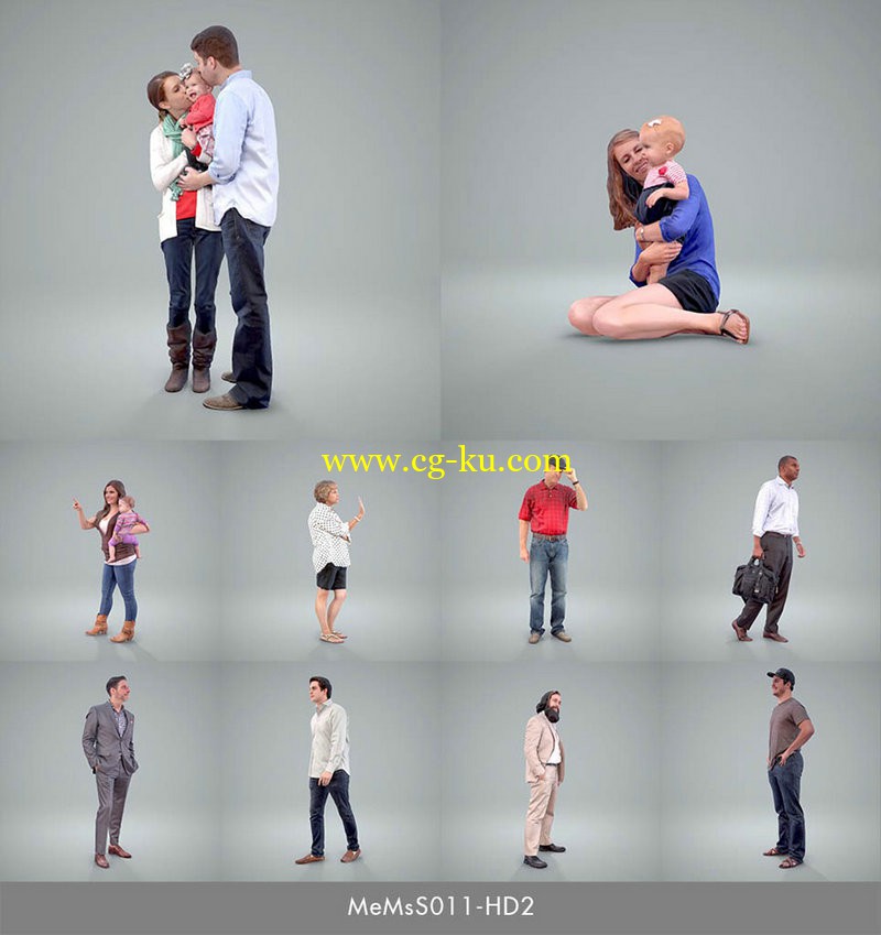 Axyz Design - Ready - Posed 3D - Human models for Close-Up views  ​的图片1