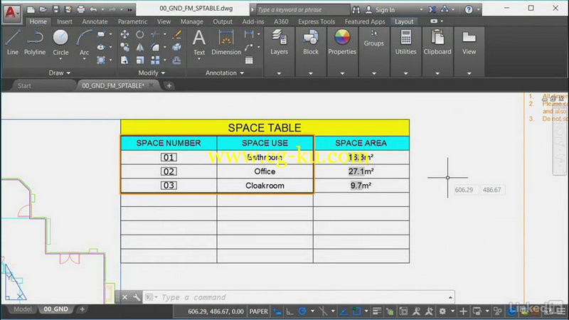 Lynda - AutoCAD Facilities Management Space Management的图片1