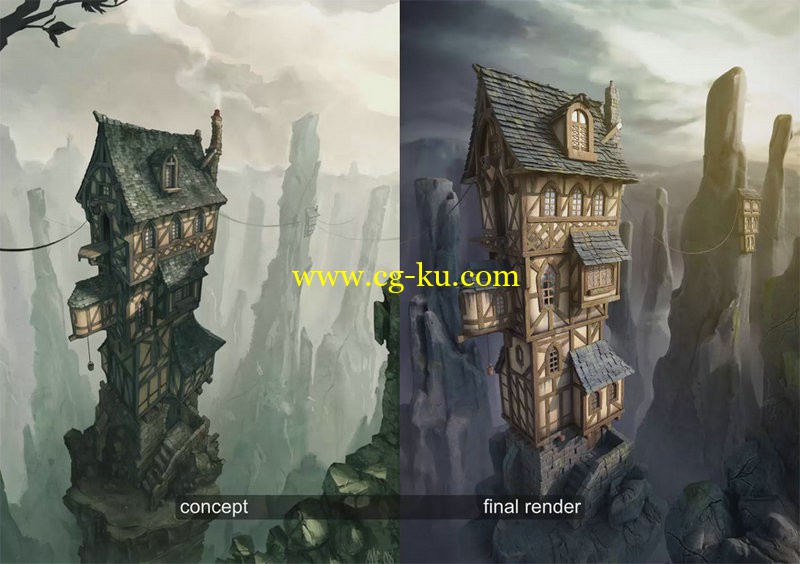 The Cliff Tower Fantasy - Blender 3D - Full course  ​的图片1