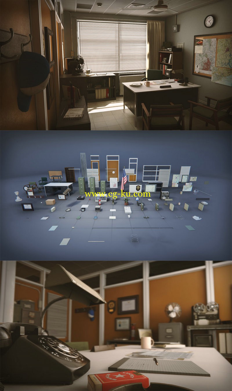 Retro Office Environment [UE4]的图片1