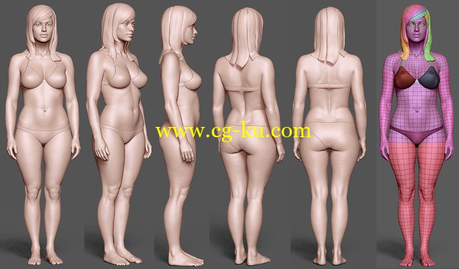 ​Gumroad - Female BaseMesh Reprojected的图片1