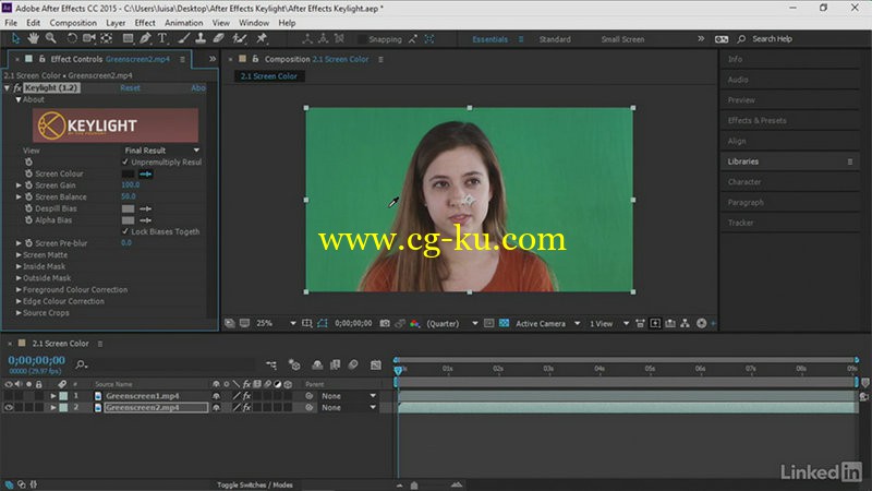 Lynda - After Effects Guru Keying with Keylight的图片1