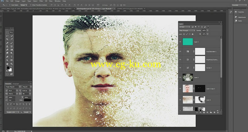 SkillShare - Disintegration Effect Photoshop Tutorial的图片1