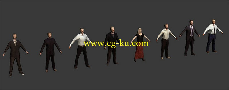 Lowpolygon3D-3D.People.Still-5025-5032-Business 1的图片1