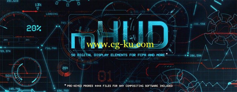 motionVFX - mHUD - 50 Digital Display Elements的图片1