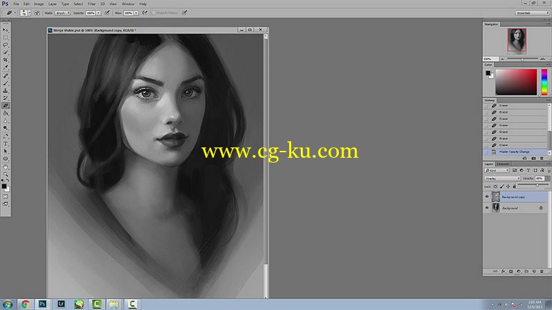 SkillShare - Paint a Portrait in Photoshop Blank Canvas to Finished Illustration的图片1