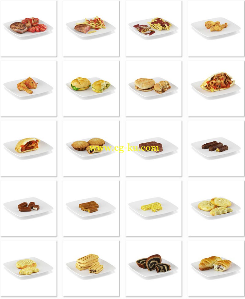 CGAxis Collection Volume 58 - 3D Food IV的图片1