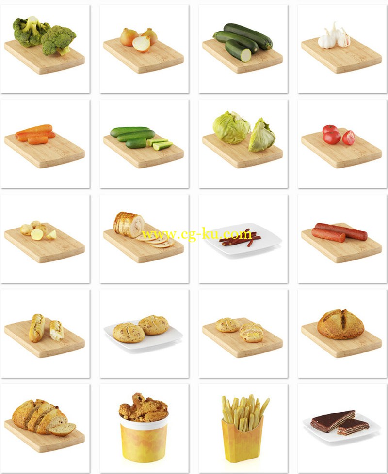 CGAxis Collection Volume 58 - 3D Food IV的图片3