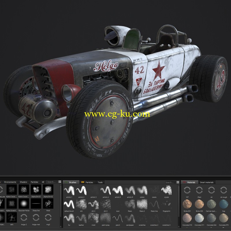 Rusky Car fbx obj spp (Intro to Substance Painter w Christophe Desse)的图片1