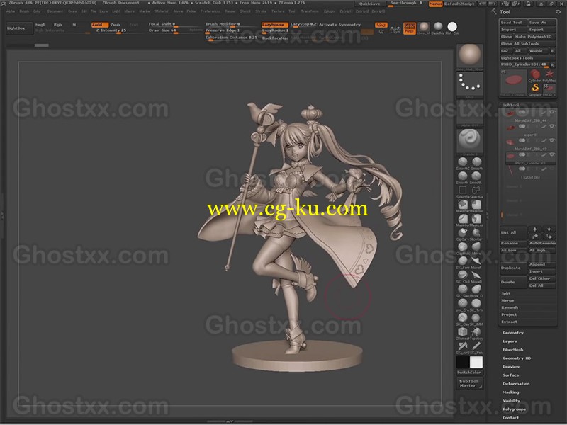 zbrush日式卡通完整雕刻流程教学的图片1