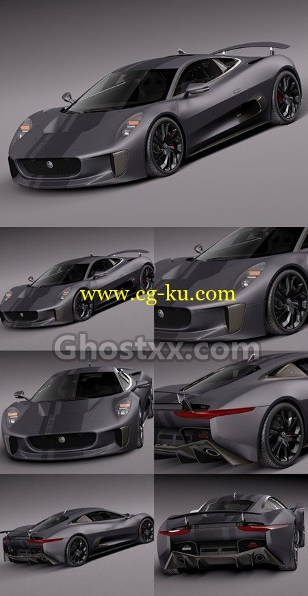 Jaguar C-X75 2014 - Vray - 3D Model的图片1