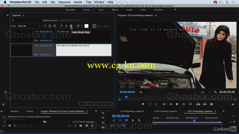 Lynda - Premiere Pro Guru Closed & Open Caption Workflows的图片1