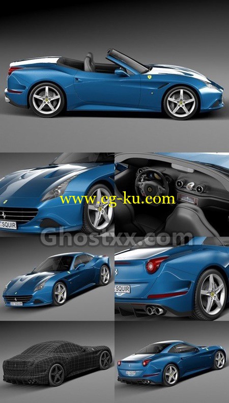 Ferrari California T 2015 - Vray - 3D Model的图片1