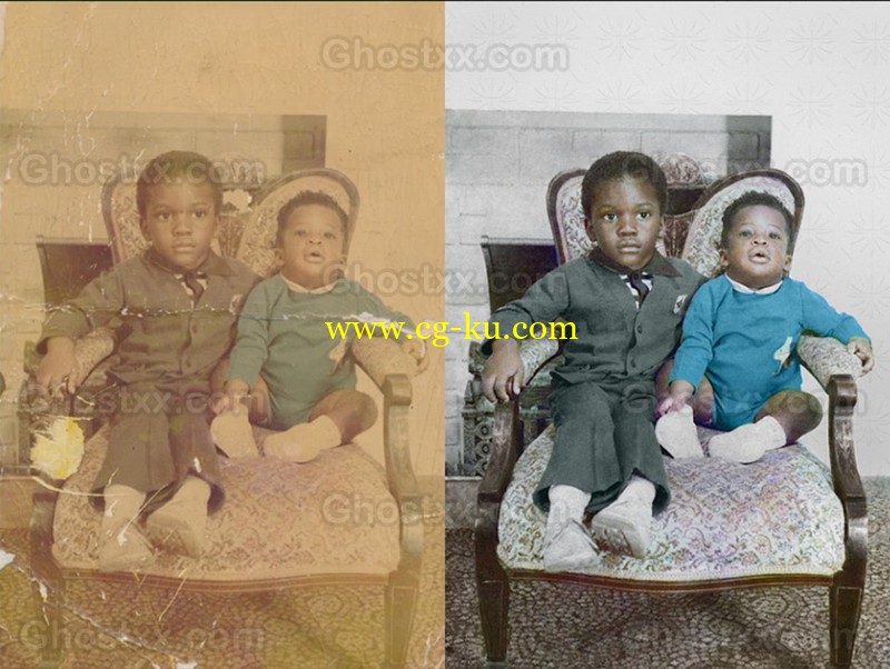 Lynda - Photo Restoration Fixing Stained Color and Damage的图片1