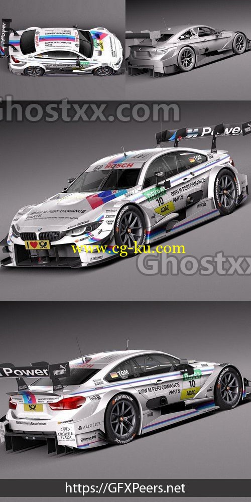 BMW M4 DTM 2015 Race Car - 3D Model的图片1