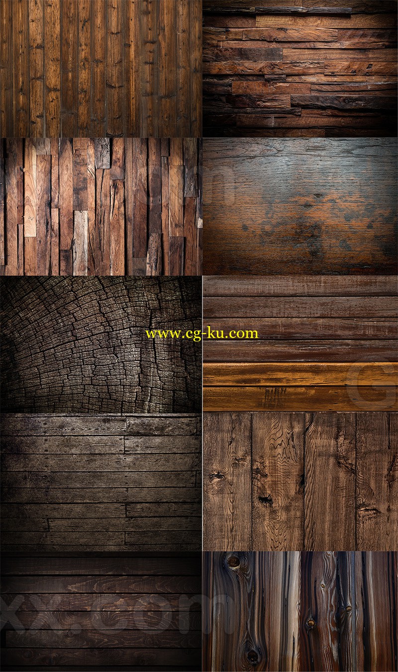 creativemarket - 10 Dark Wood Background Textures的图片1