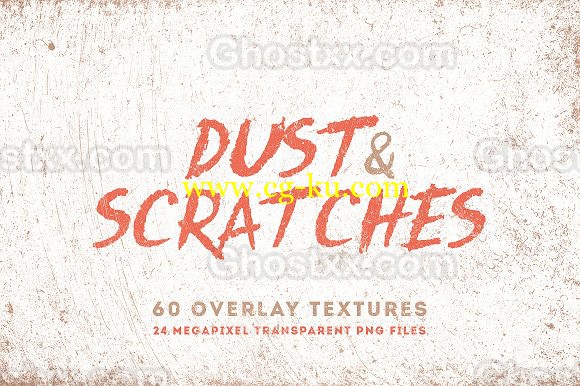 creativemarket - Dust & Scratches 60 Overlay Textures的图片1