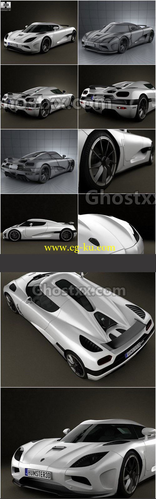 Koenigsegg Agera 2011 - Vray - 3D Model的图片1