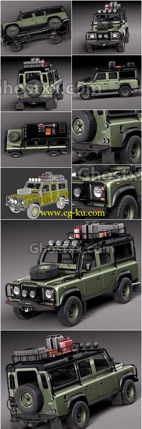 Land Rover Defender Expedition - Vray - 3D Model的图片1