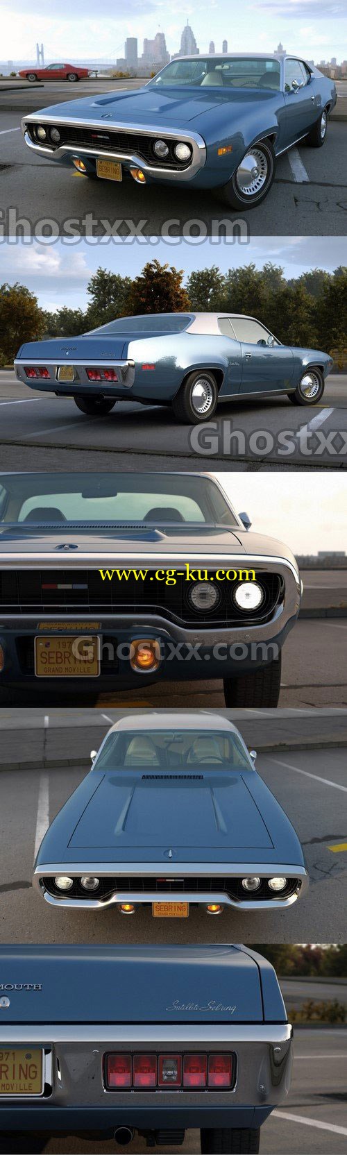 Plymouth Satellite 1971 - 3D Model的图片1