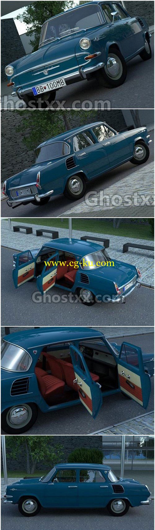 Skoda 1000 MB - 3D Model的图片1