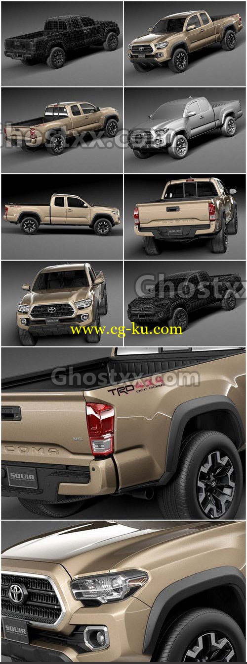 Toyota Tacoma TRD Off-Road 2016 - 3D Model的图片1