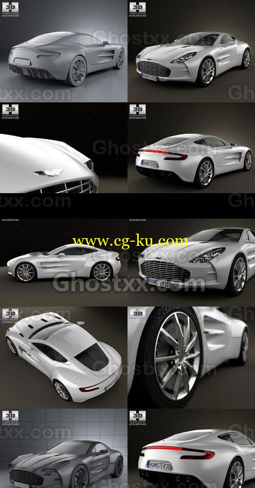 Aston Martin One-77 2010 - Vray - 3D Model的图片1