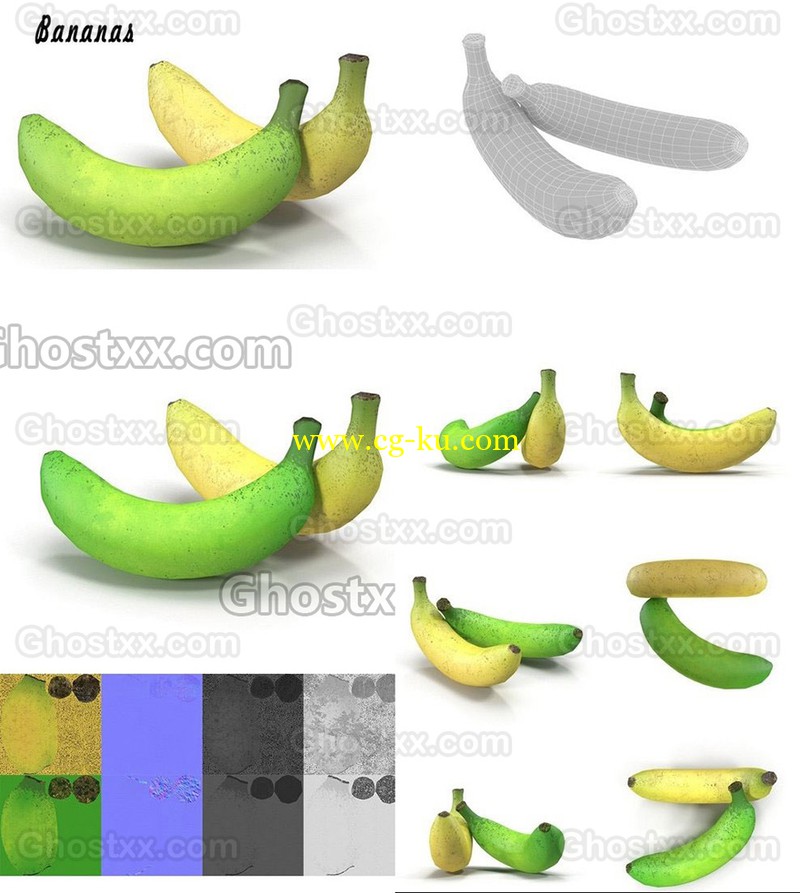 Bananas - 3D Model的图片1