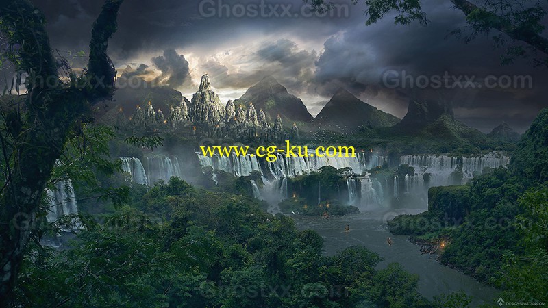 Cours de matte painting avancé “Le Temple Perdu”的图片1