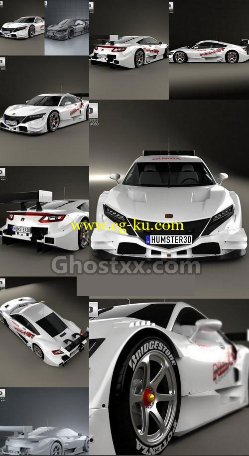 Honda NSX GT 2013 - Vray - 3D Model的图片1