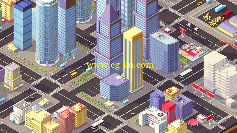 Low Poly Megapolis City Pack - 3D Models的图片1