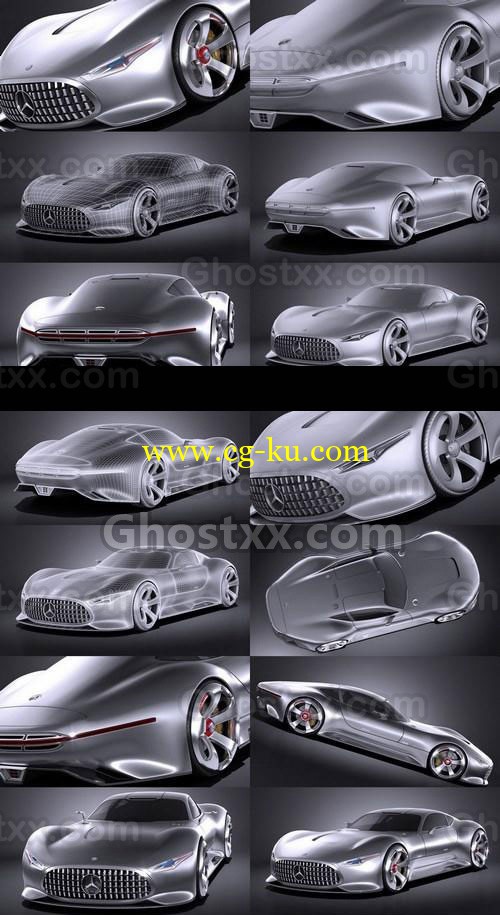 Mercedes Vision Gran Turismo Concept - Vray - 3D Model的图片1