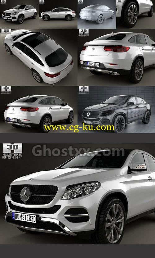 Mercedes-Benz GLE-Class coupe 2014 - Vray - 3D model的图片1