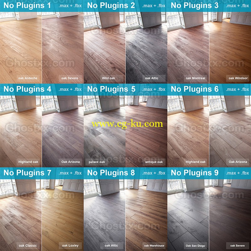 Parquet Floors WITHOUT PLUGINS - 3D Models的图片1