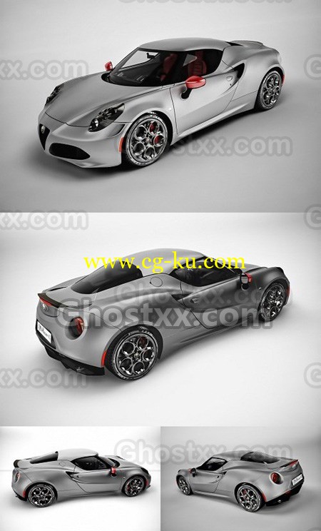 Alfa Romeo 4C Launch Edition - 3D Model的图片1